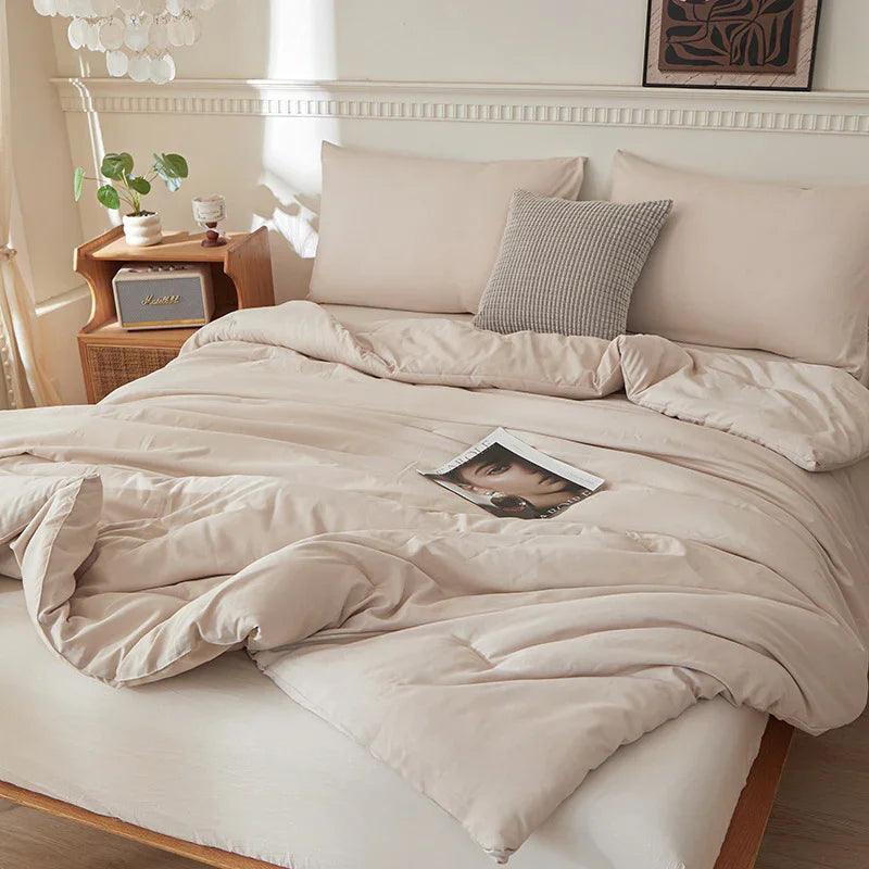 Cross-border Synthetic Quilt Four Seasons Duvet Insert Washed Cotton Brushed Duvet Insert Factory Foreign Trade Wholesale