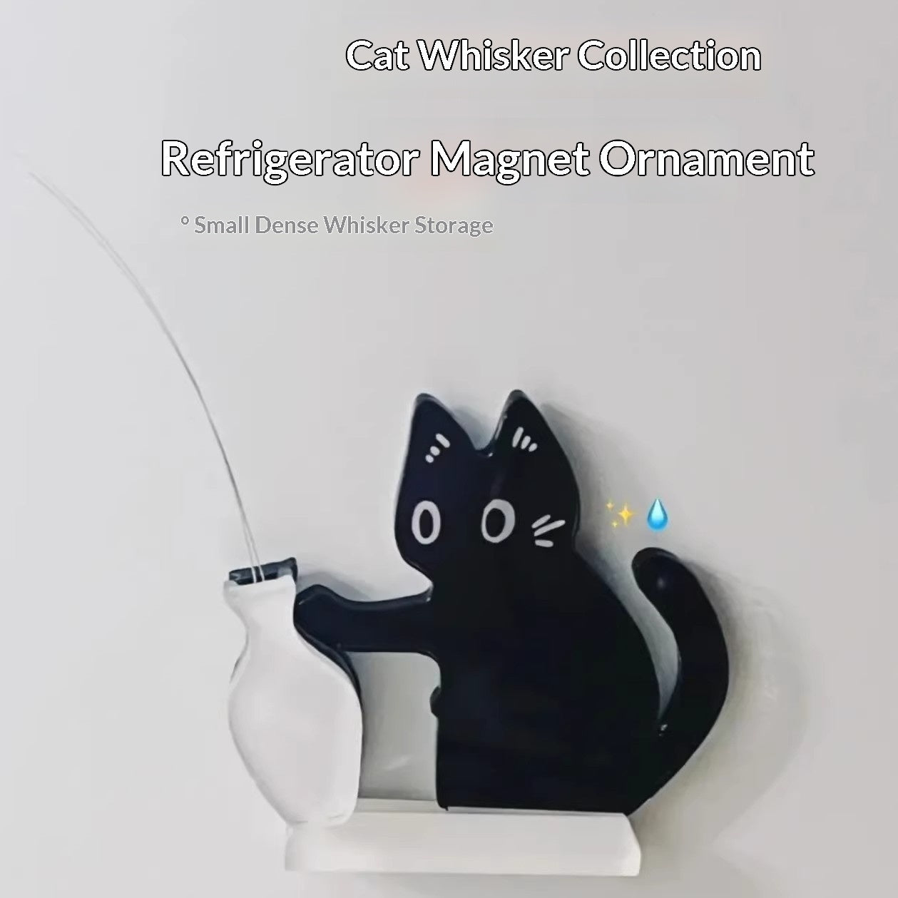 Black Cat Fridge Magnet Acrylic Refrigerator Sticker | Kitchen Decor Gift Canada & USA