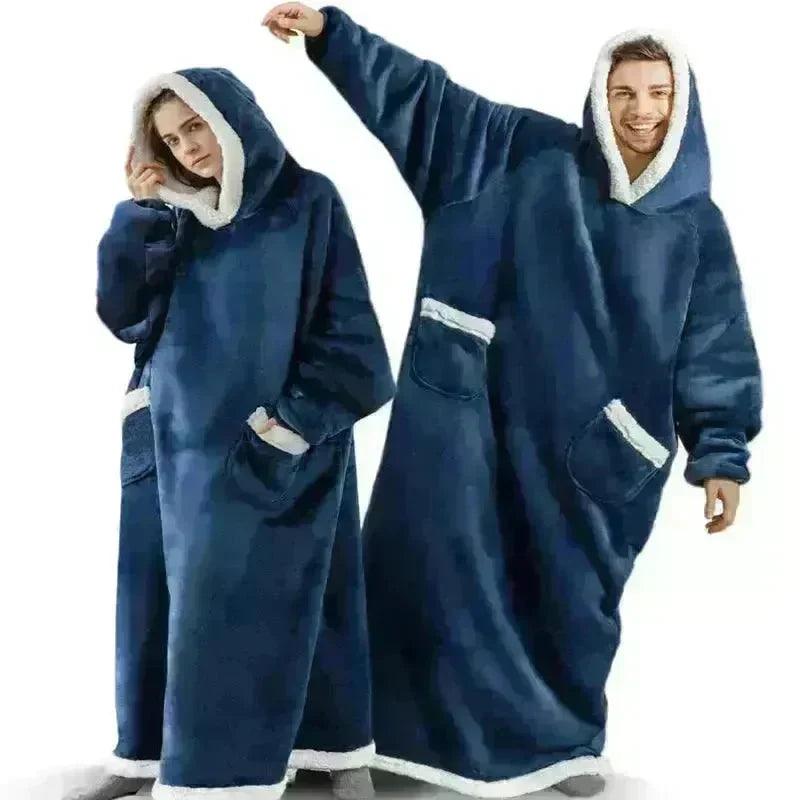 Oversized Fleece Hoodie Blanket with Pockets, Multiple Colours | Short–150 cm