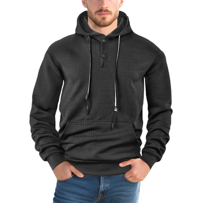 Mens Hooded Sweater – Polyester Pullover Hoodie with Long Sleeves