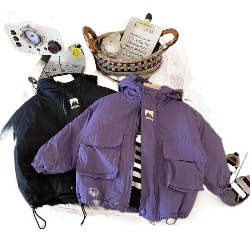 Children Fashion Personality Hoodie Padded Windproof  Winter Coat Jacket Kids
