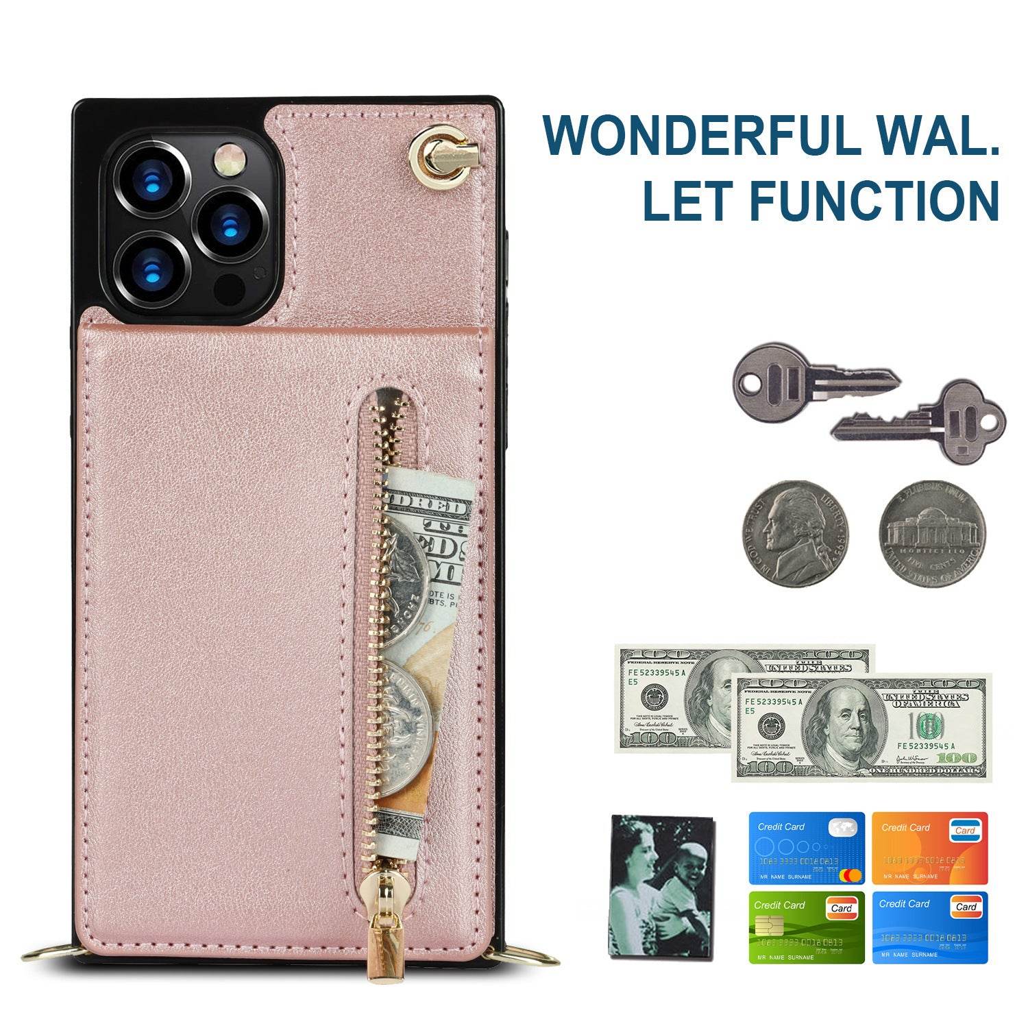 Samsung leather Crossbody Phone Case Card Holder Wallet leather case