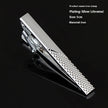 Men's Silver Electroplated Tie Clip – 25 Line Pattern Styles, 5cm Flat Head Business Tie Bar | Canada & USA