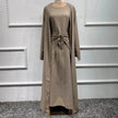 Arab3 piece set ArabDubai Abaya dress with Turban Embellished Abaya