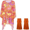 Tie Dye Cloak Costume Halloween Party Clothing Suit