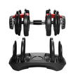 15-Level Adjustable Dumbbell Set – Space-Saving Steel Home Gym Free Weights for Strength Training & Bodybuilding