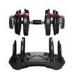 15-Level Adjustable Dumbbell Set – Space-Saving Steel Home Gym Free Weights for Strength Training & Bodybuilding
