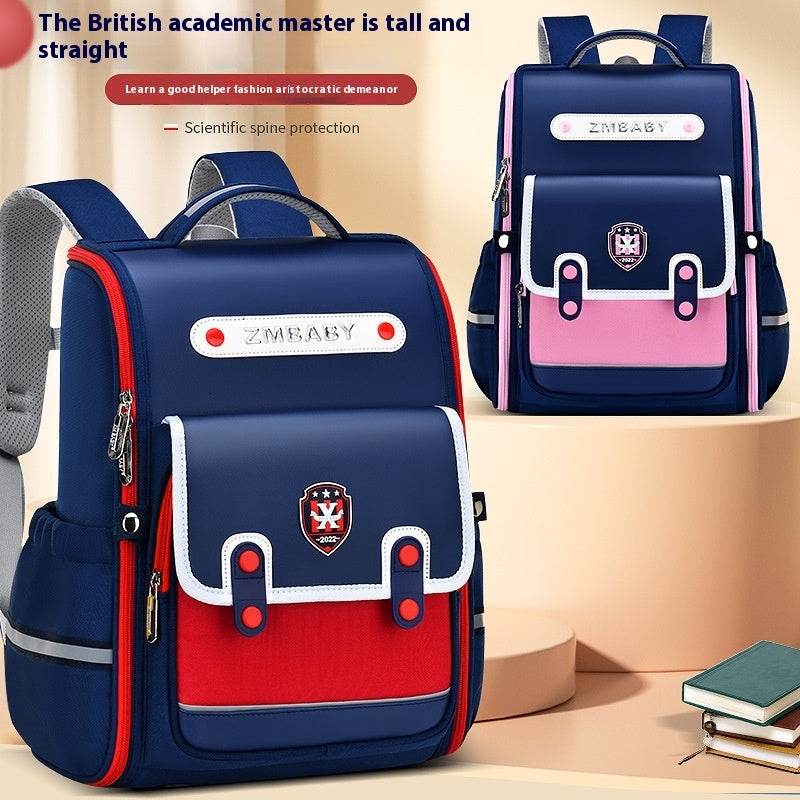 British Style School Bag Ergonomic Spine Supportive Backpack