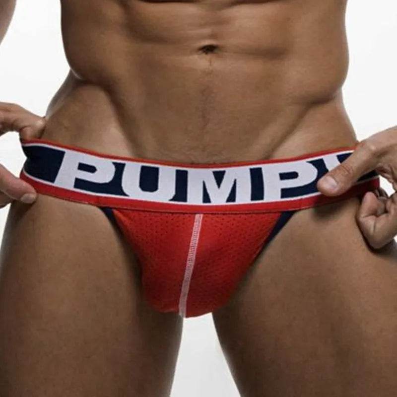 PUMPI Mesh Thong Panties underwear Porn Pant men Low Waist
