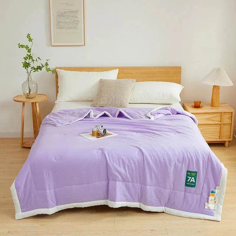 Washable Raw Cotton Summer Cooling Quilt Sage duvet cover