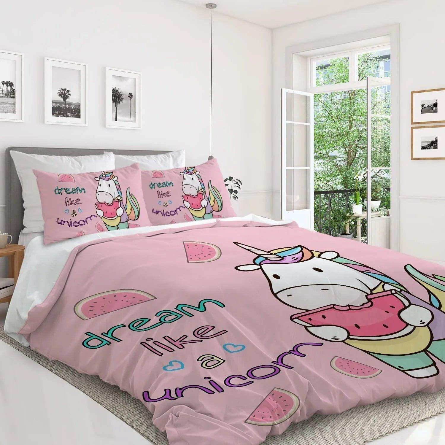 3pieces Watermelon Duvet Cover Set For Comforter Bedding Queen Size
