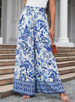 Printed Comfortable Casual High Waist  Wide-leg Floral Palazzo Trousers women