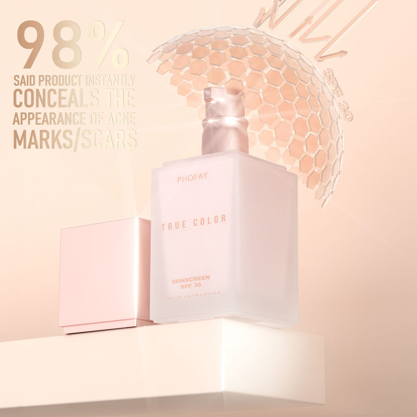 True Color Matte Liquid Foundation with SPF 30 Sunscreen