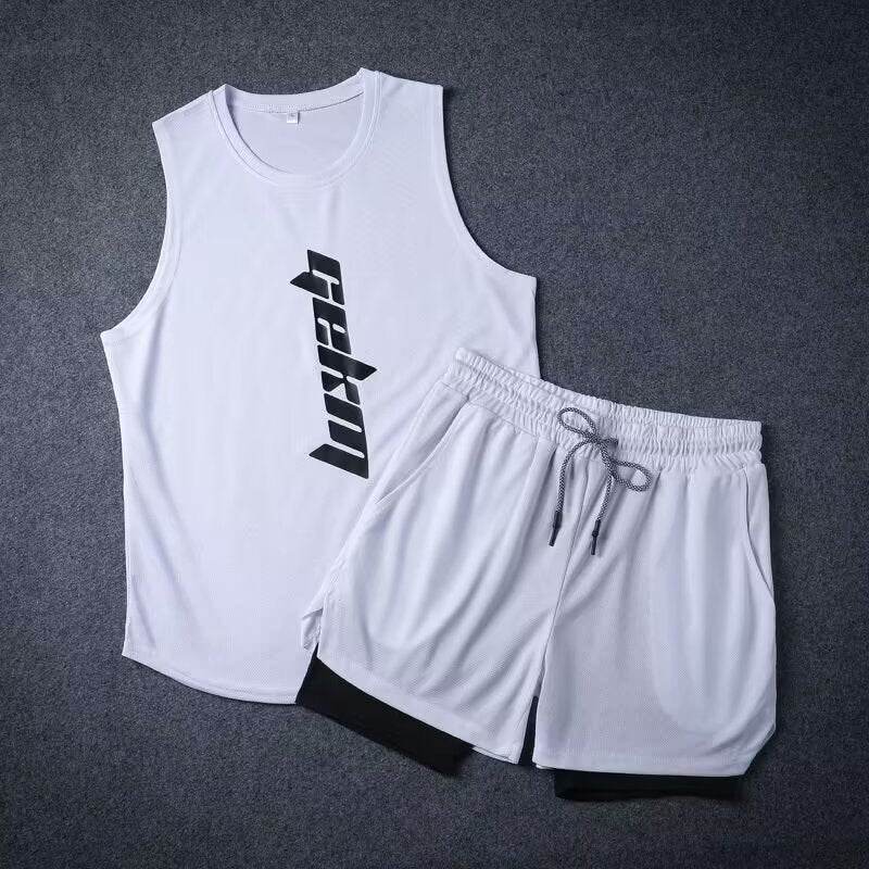 Speed Men's Athletic Shorts and Tank top Workout Clothes 2PCS
