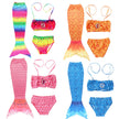 Girls Mermaid Bikini Set for Kids – 3-Piece Swimsuit with Skirt, Panties & Bra (Ages 3–8)
