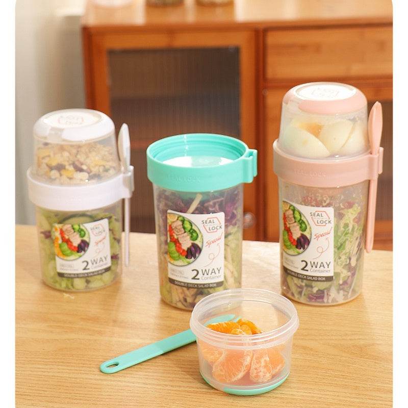 Portable Lock sealed Breakfast Oatmeal Cereal Nut Yogurt Fresh Fruit Salad Cup