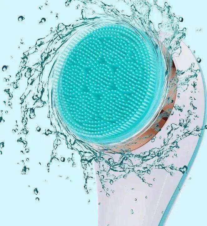 Electric Bath Brush Silicone Back Scrubber USB Rechargeable 2 Speeds Rotating Shower Brush Spa Waterproof Body Cleaning Brush