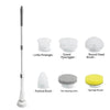 Electric Scrubber Cleaning Wall Long Hadle Elbow Telescopic Multifunction Cleaning Brush