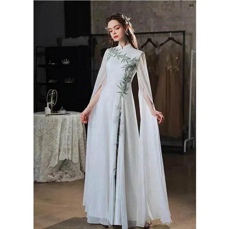 Elegant Luxurious Dinner Party Embroidered Dress for Classy Arab Dubai Turkey Women