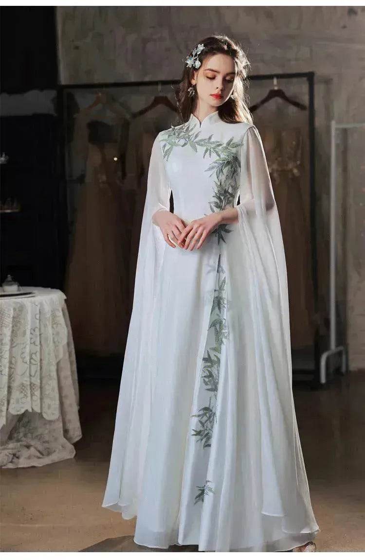 Elegant Luxurious Dinner Party Embroidered Dress for Classy Arab Dubai Turkey Women