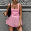 Elegant Sleeveless Fashion Stitching Vest Mini Dress