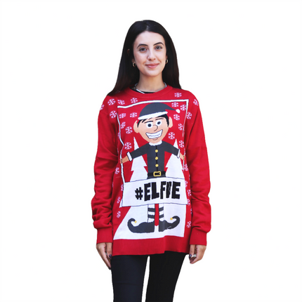 #Elfie Hashtag  Sweater