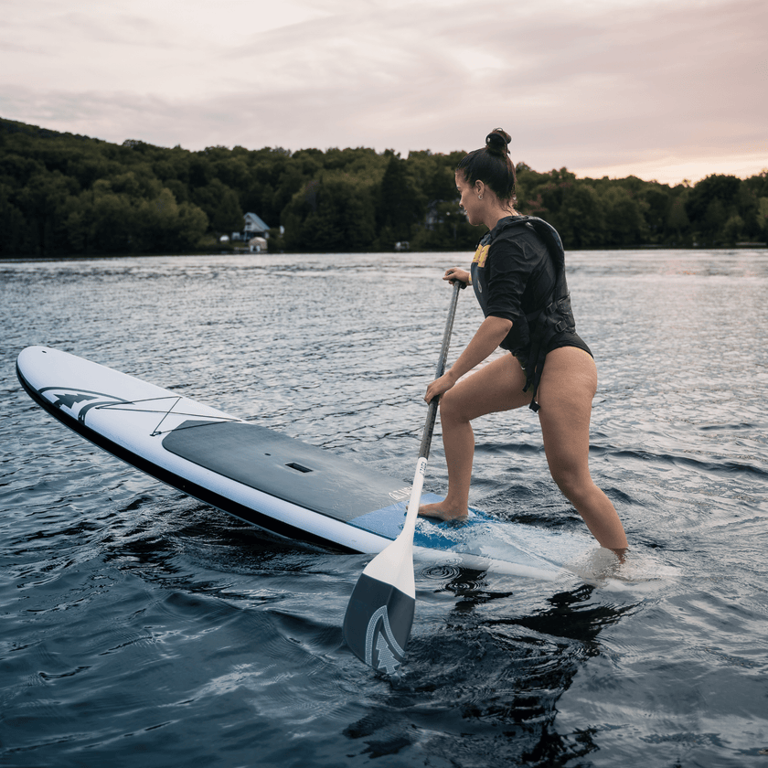 ELITE PADDLE - CARBON UD PRO - White & Black - Fix 1 piece