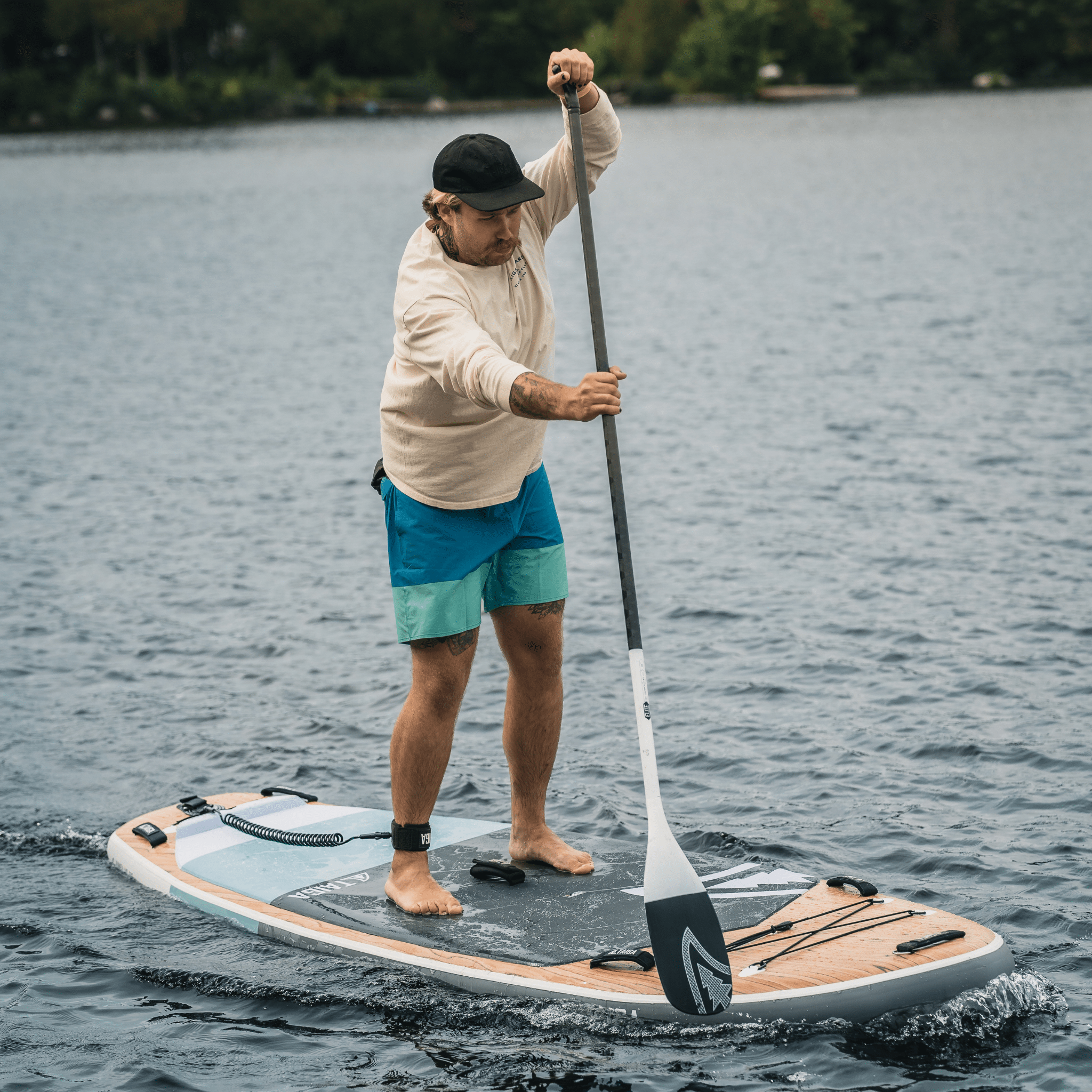 ELITE PADDLE - CARBON UD PRO - White & Black - Fix 1 piece