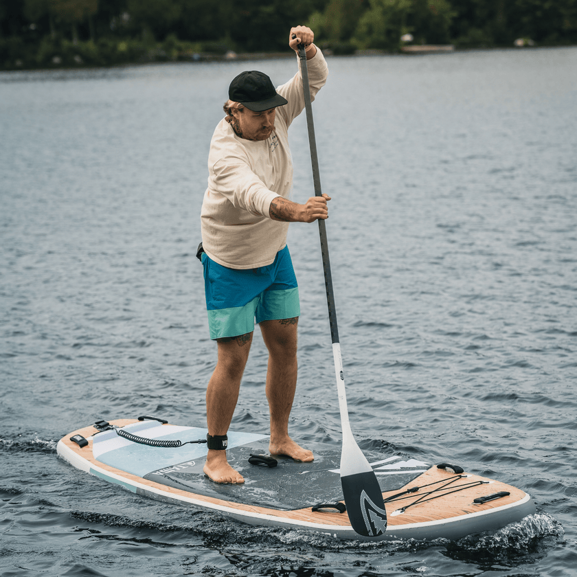 ELITE PADDLE - CARBON UD PRO - White & Black - Fix 1 piece