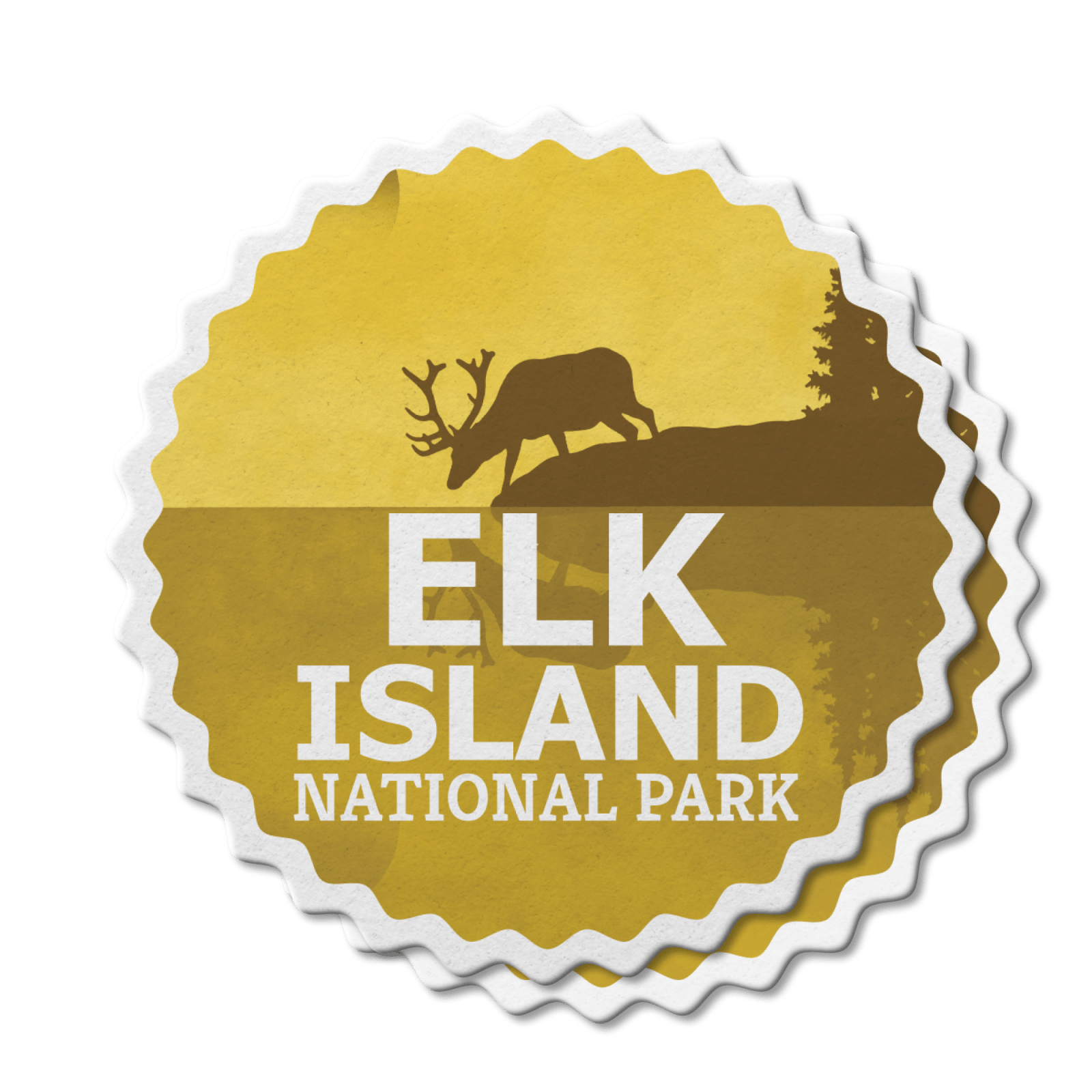 Elk Island National Park of Canada Waterproof Vinyl Sticker, Canada Parks