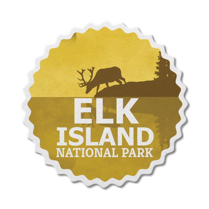 Elk Island National Park of Canada Waterproof Vinyl Sticker, Canada Parks