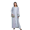 Embroidered Cardigan Abaya Dress Robe for Arab Dubai Turkey Middle East Women