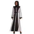 Embroidered Cotton Robe Abaya Dress for Arab Dubai Turkey Middle East Women.