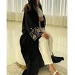 Embroidered Sleeve Loose Cardigan Abaya Dress Robe for Arab Dubai Turkey Middle East Women