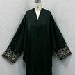 Embroidered Sleeve Loose Cardigan Abaya Dress Robe for Arab Dubai Turkey Middle East Women