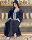 Embroidery  Bronzing Lace Jalabiya Abaya Dress for Arab Dubai Turkey Middle Eastern Women