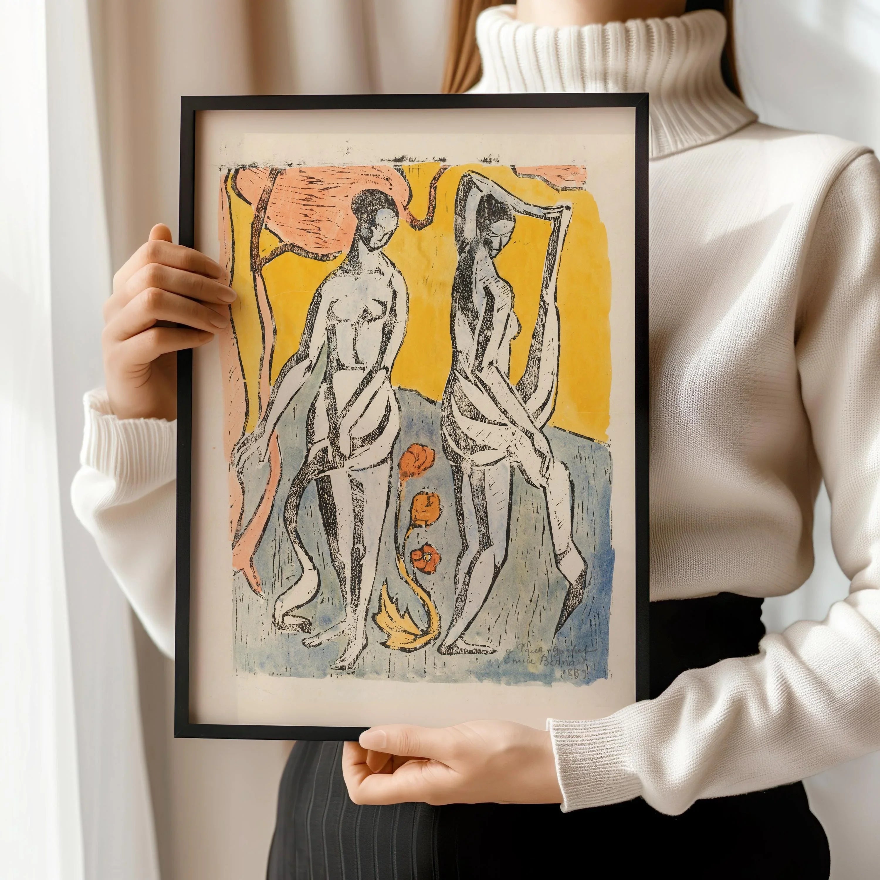 Emile Bernard - The Nymphs | Famous Vintage Impression Art (available handframed or unframed)