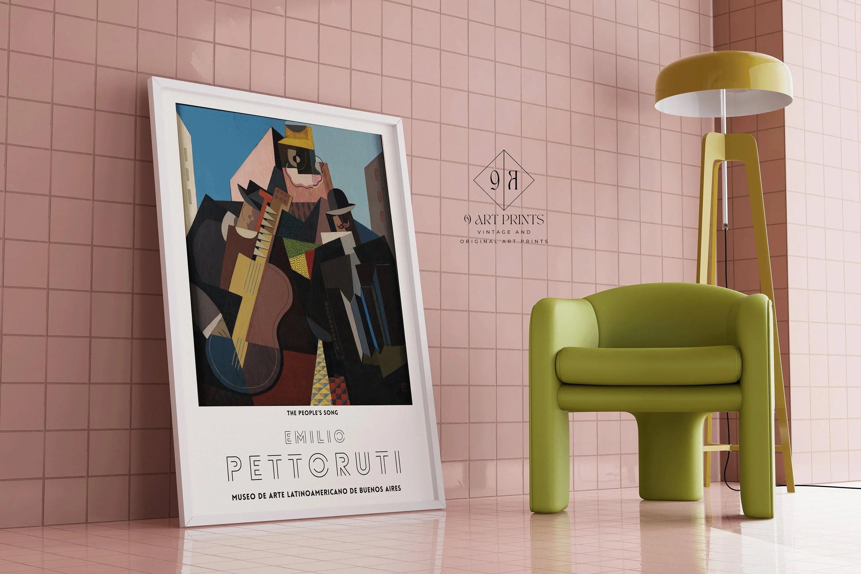 Emilio Pettoruti - The People's Song | Famous Cubist Art (available handframed or unframed)