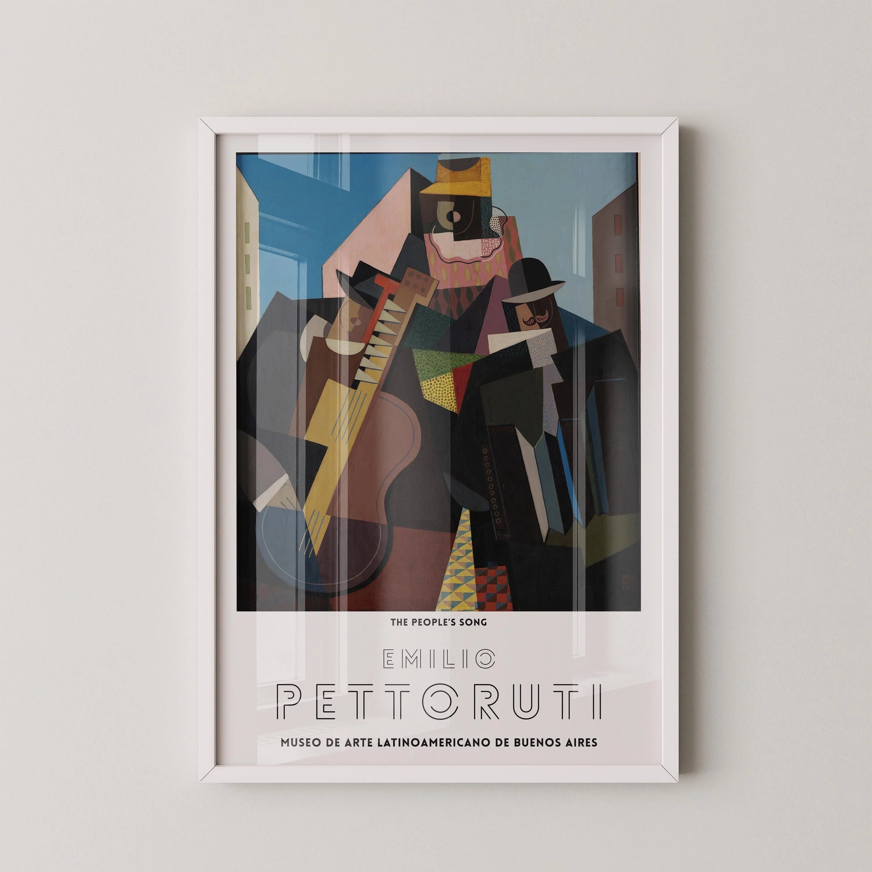 Emilio Pettoruti - The People's Song | Famous Cubist Art (available handframed or unframed)