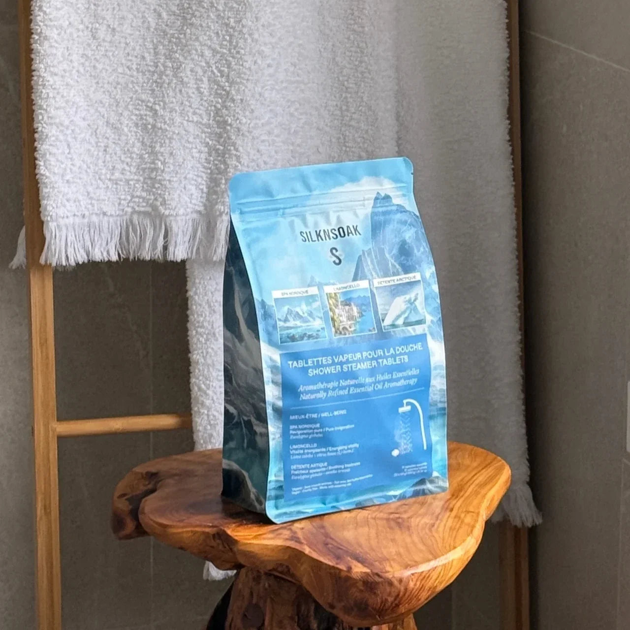 Ensemble vapeur de douche - Pochette bien-être pour prendre soin de soi