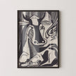 Ernst Ludwig Kirchner Cow Print: Black and White Neutral Art
