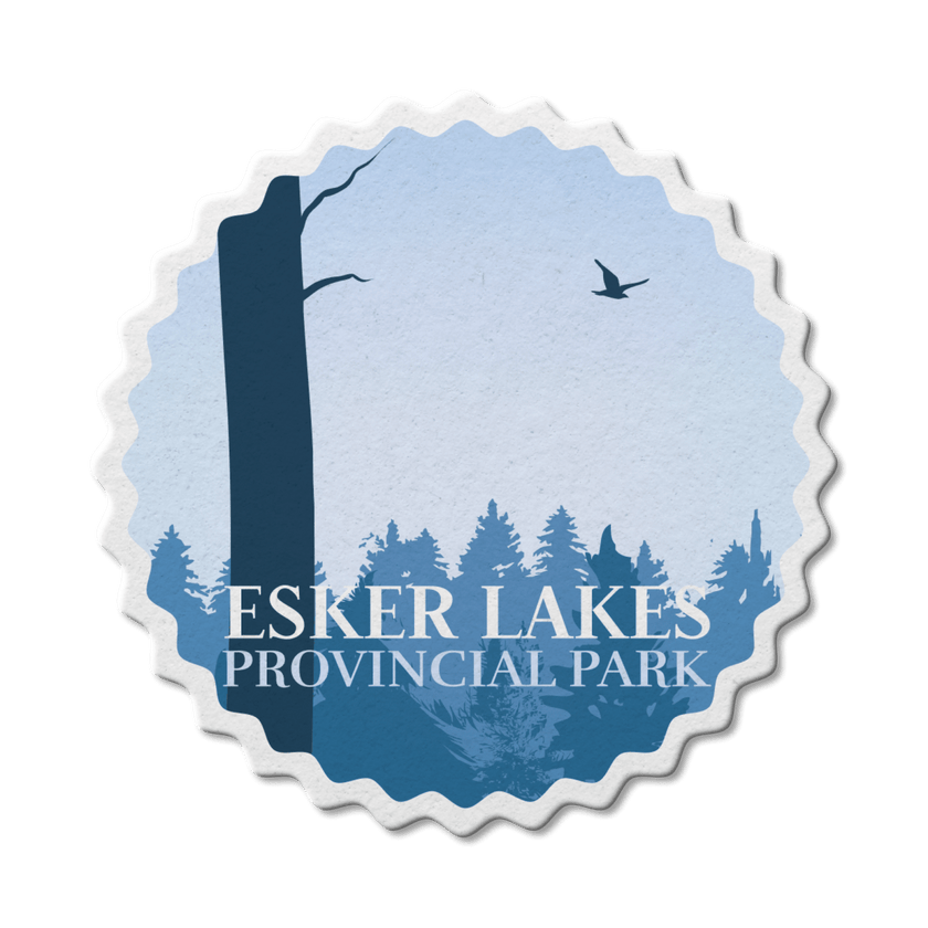 Esker Lakes Ontario Provincial Park Waterproof Vinyl Sticker, Canada Parks