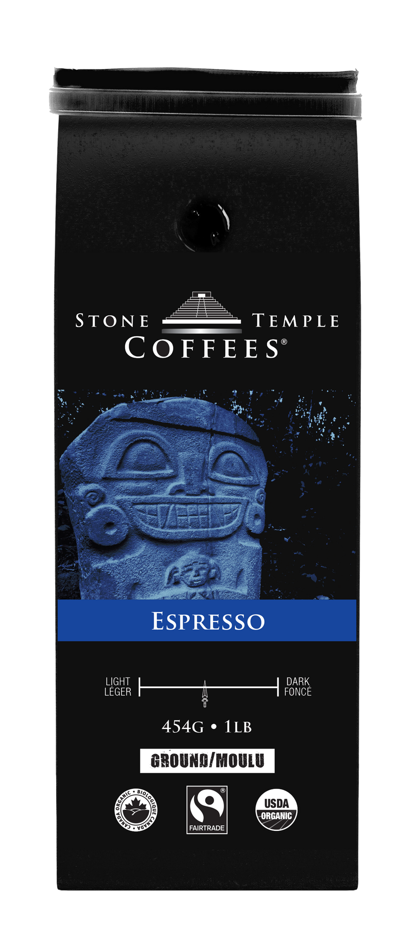 Espresso - Ground, Espresso Roast, Certified Organic OCIA/ Fairtrade Coffee 1lb/454g