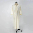 Fashionable and Elegant Ethnic Style Loose Casual Embroidery White Arab  Robe Moroccan Men's Jalabiya