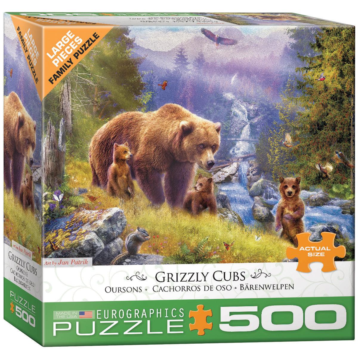 Eurographics - Grizzly Cubs by Jan Patrik (500-Piece XL Puzzle)