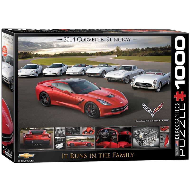 Eurographics - It Runs In The Family 014 Corvette Stingray (1000-Piece Puzzle)