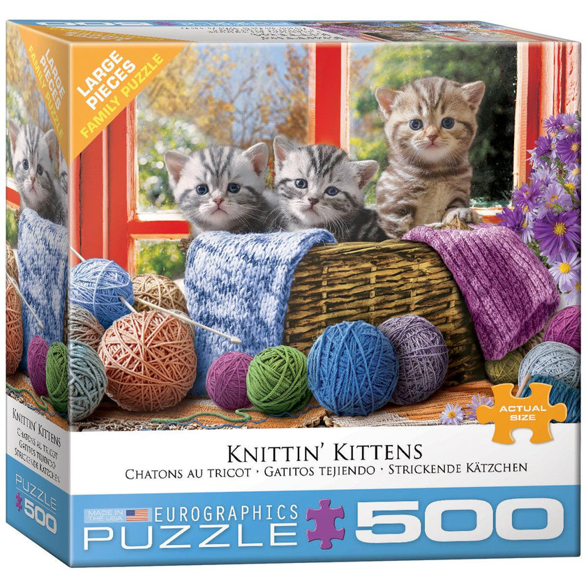Eurographics - Knittin' Kittens (500-Piece XL Puzzle)