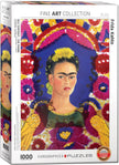 Eurographics - Autoportrait avec cadre de Frida Kahlo (Jigsaw Puzzle 1000 pièces)