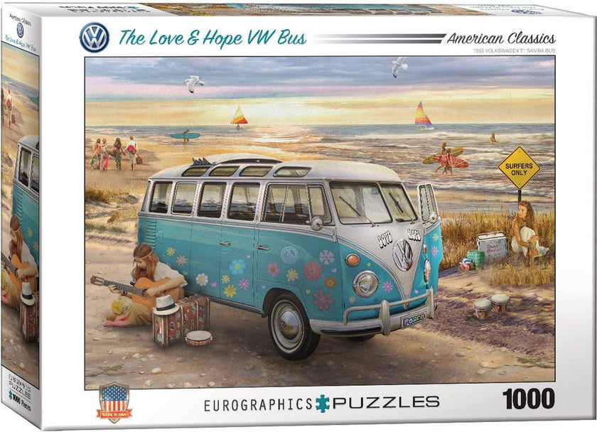 Eurographics - The Love & Hope Vw Bus By Greg Giordano (1000-Piece Puzzle)