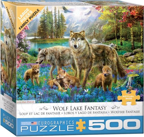 Eurographics - Fantaisie du lac aux loups par Jan Patrik (500 pièces - Grandes pièces de puzzle)